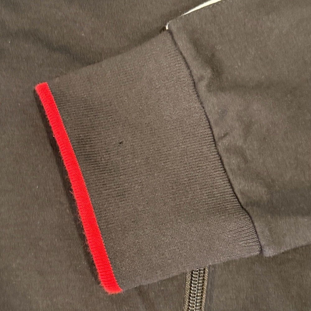 Polo Ralph Lauren Interlock Track Jacket Black White Stripe Mockneck Full Zip L - Picture 11 of 12